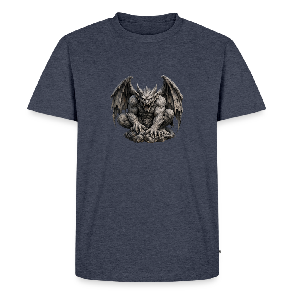 Premium T-Shirt "Gargoyle sitzend" - Jeansblau 