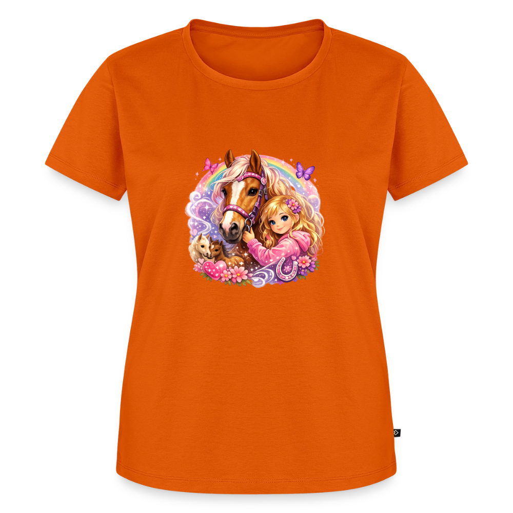 Premium T-Shirt "Pferd" - Orange 