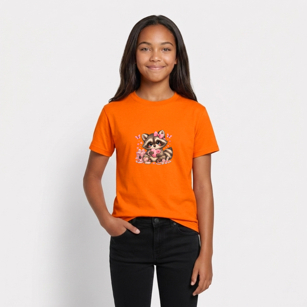 Teenager T-Shirt "Waschbär" - Orange