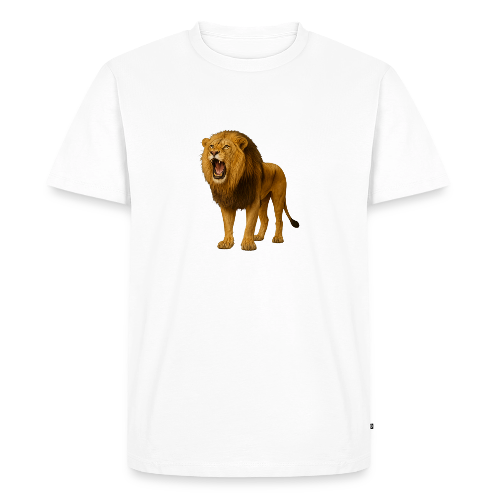 Premium T-Shirt "Löwe" - Weiß
