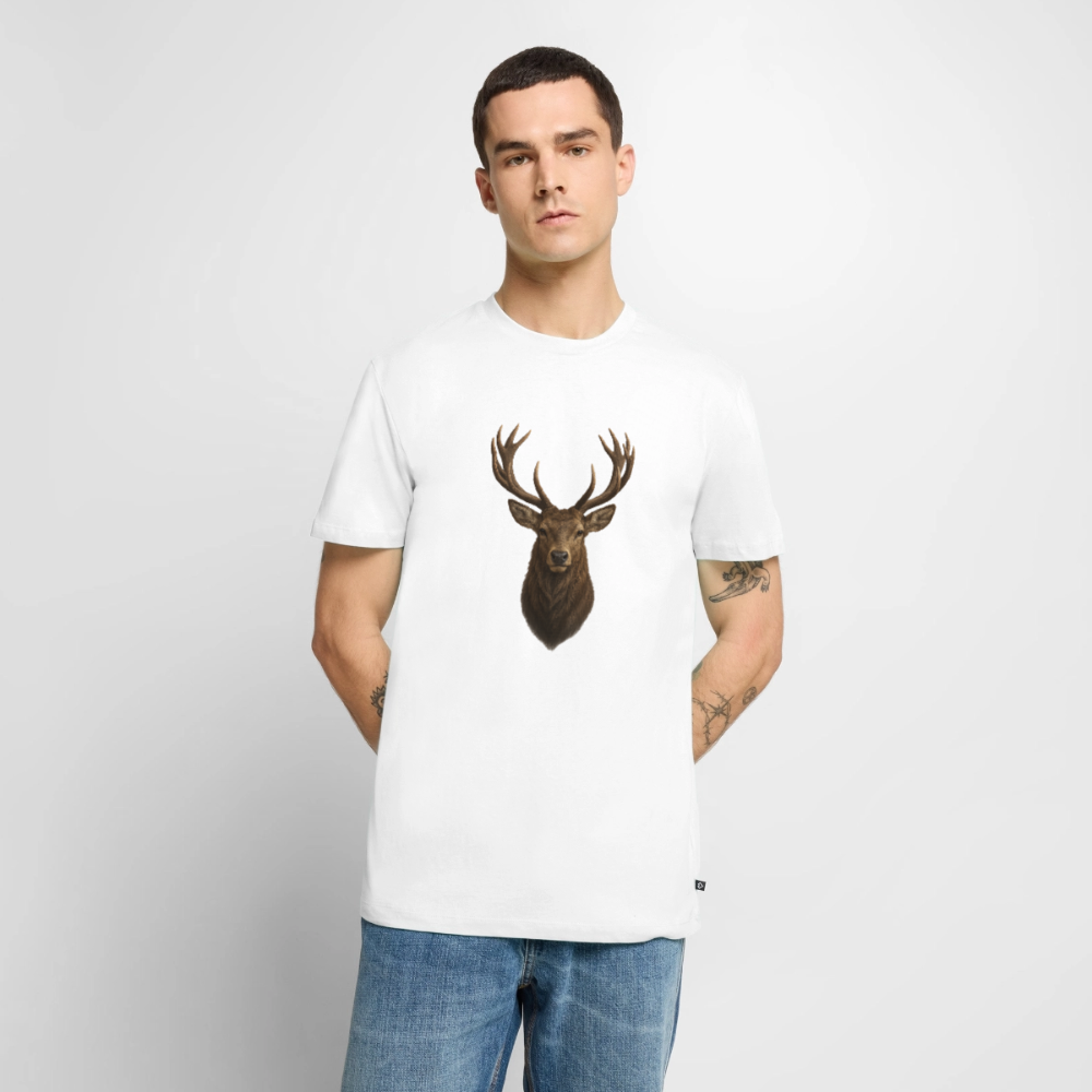 Premium T-Shirt "Hirsch" - Weiß