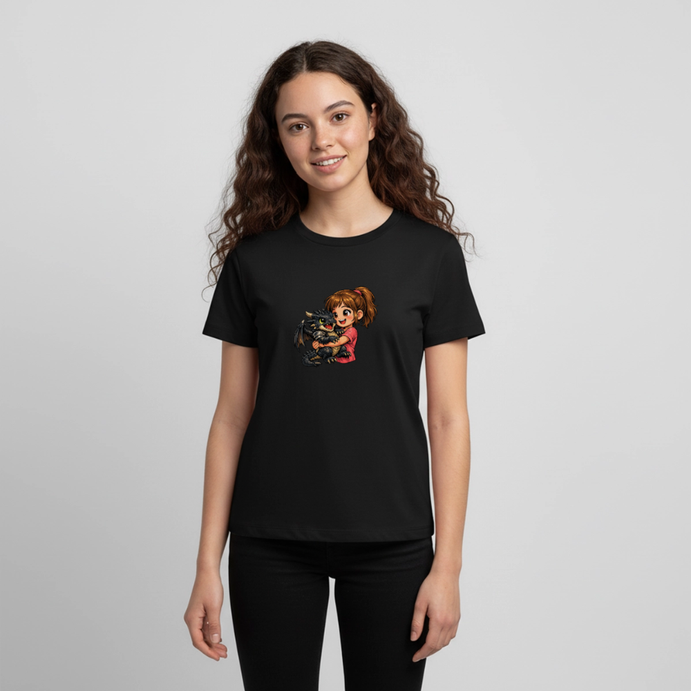 Teenager Premium T-Shirt "Drache" - Schwarz