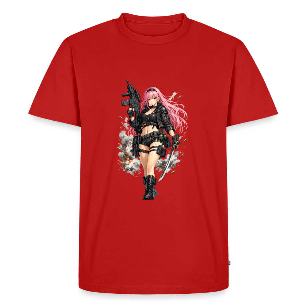 Premium T-Shirt "Anime Lady" - Rot