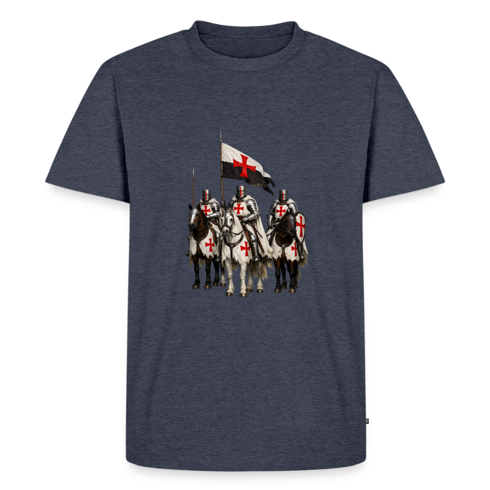 Premium T-Shirt "Ritter zu Pferd II" - Jeansblau 
