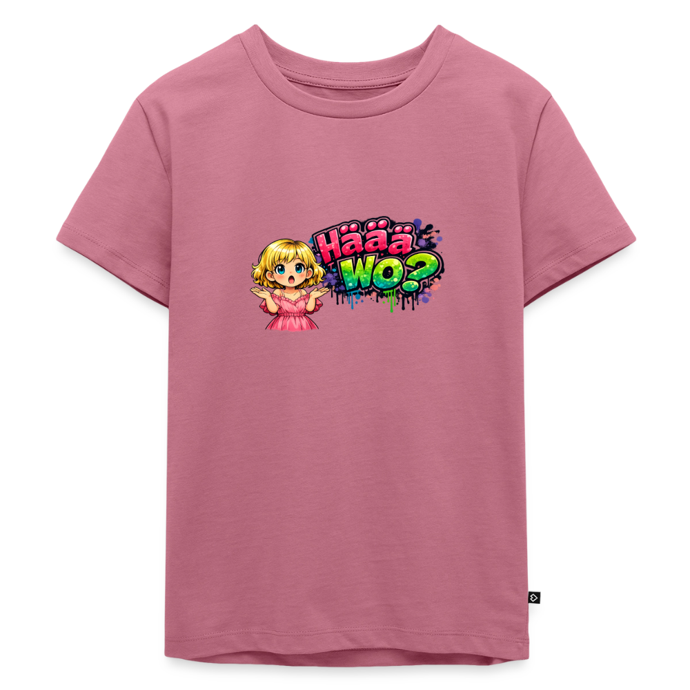 Kinder Premium T-Shirt "Häää Wo" - Mauve