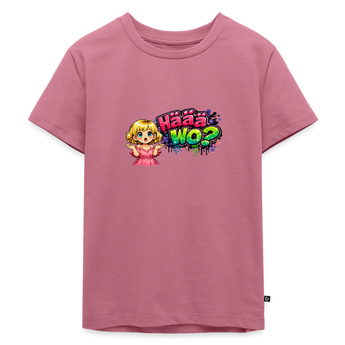 Kinder Premium T-Shirt "Häää Wo" - Mauve