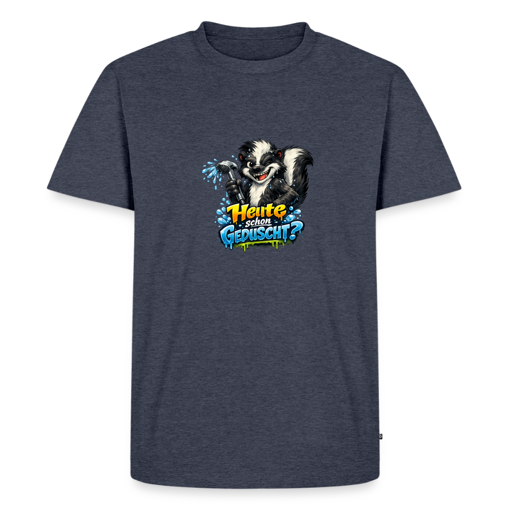 Premium T-Shirt "Geduscht" - Jeansblau 
