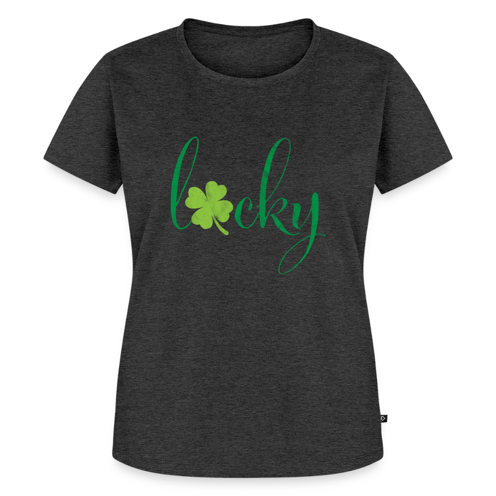 Premium T-Shirt "Lucky" - Anthrazit meliert