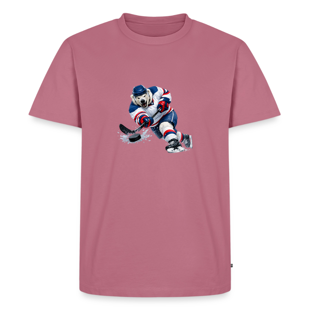 Premium T-Shirt "Hockey Eisbär" - Mauve