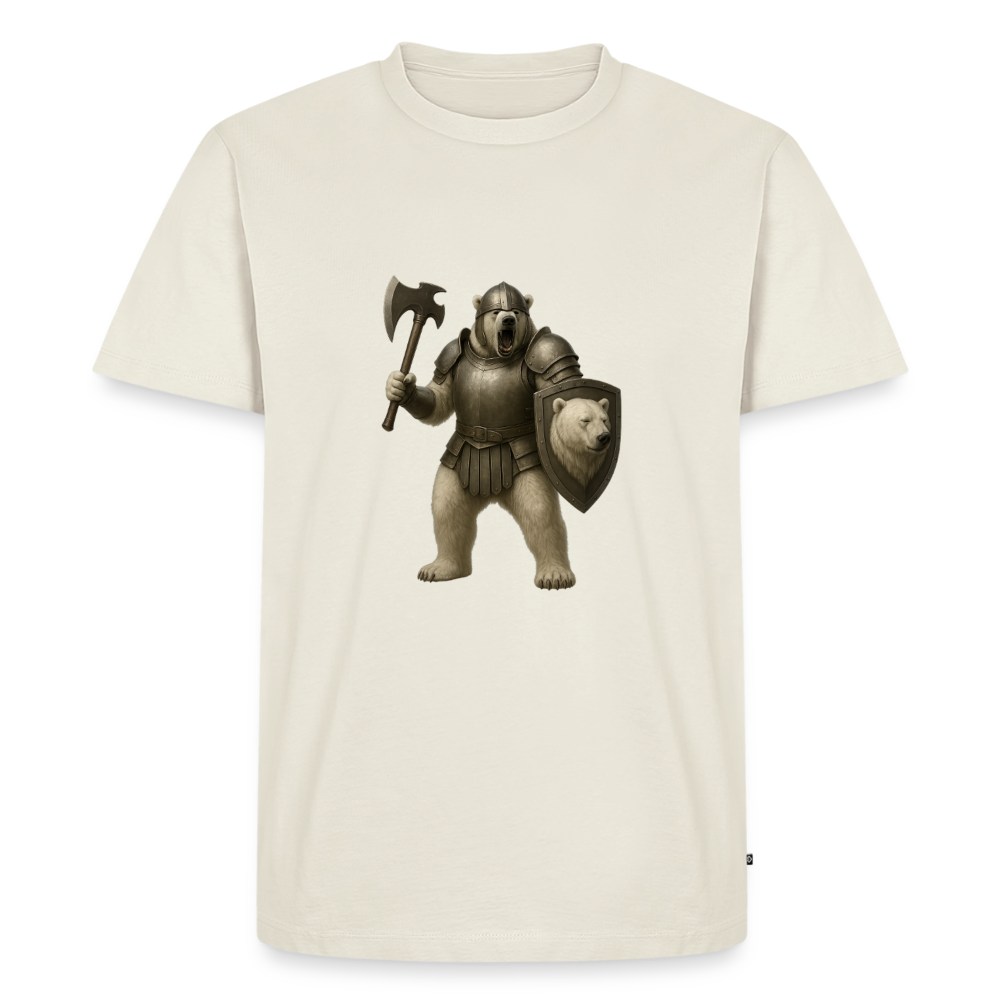 Premium T-Shirt "Warrior Eisbär" - Naturweiß