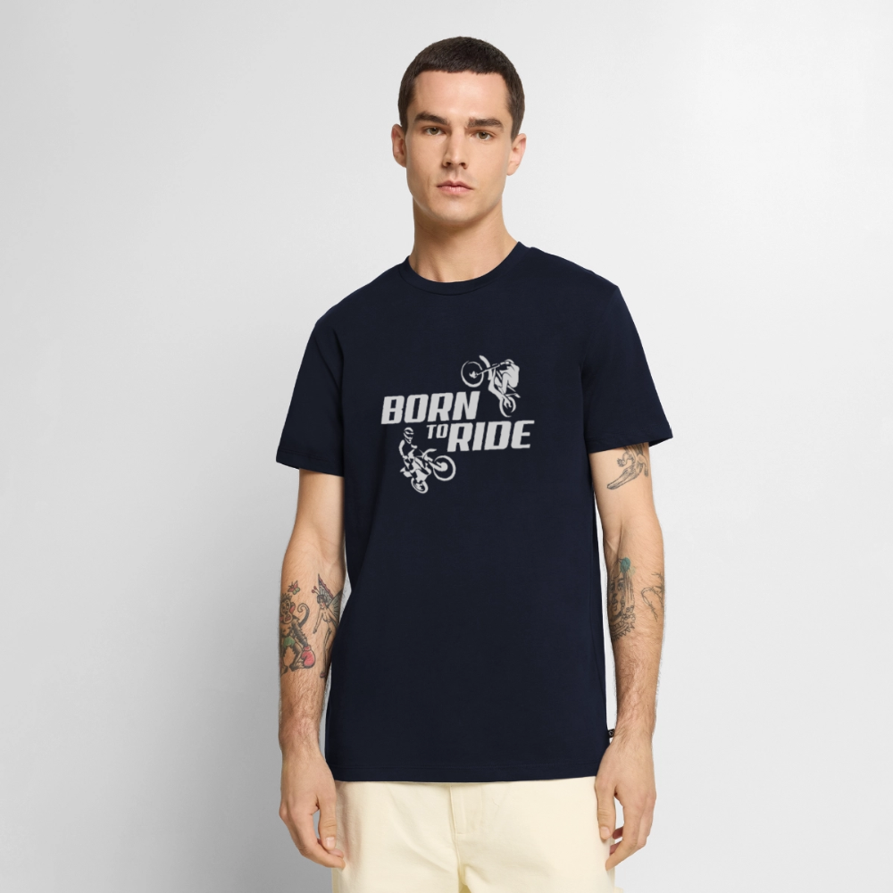 Premium T-Shirt "Born to Ride" - Navy
