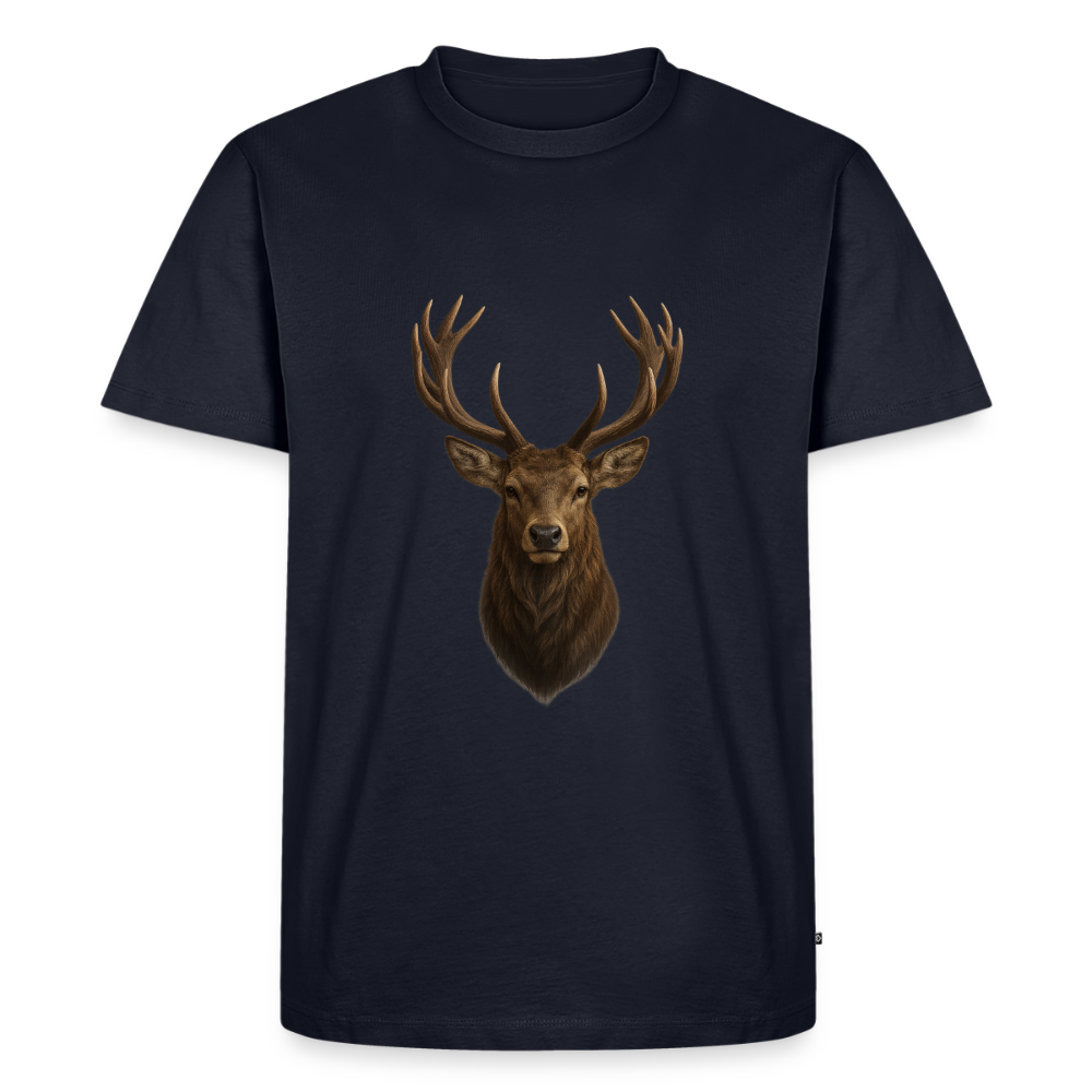 Premium T-Shirt "Hirsch" - Navy