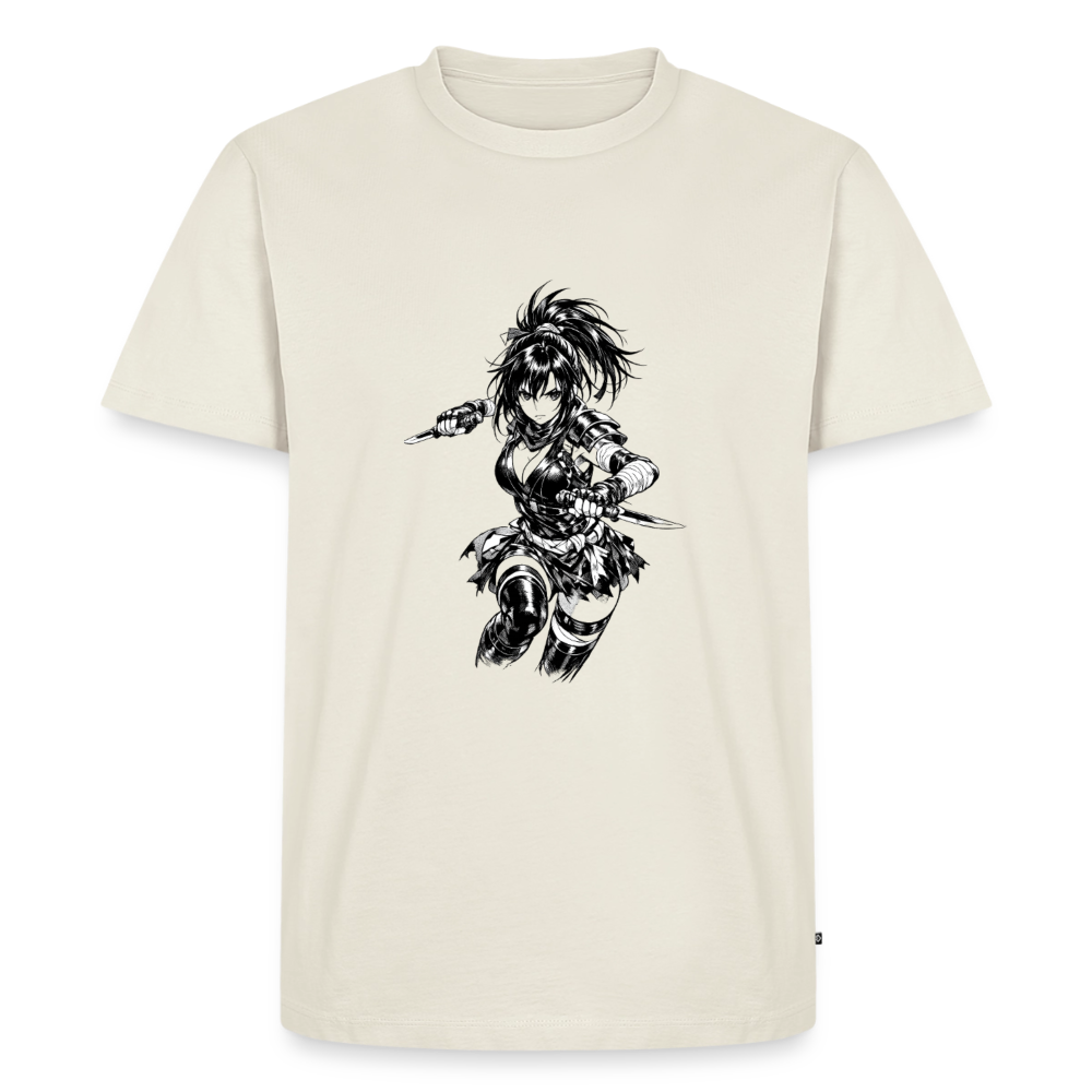 Premium T-Shirt "Manga SW" - Naturweiß
