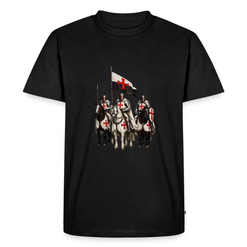 Premium T-Shirt "Ritter zu Pferd II" - Schwarz