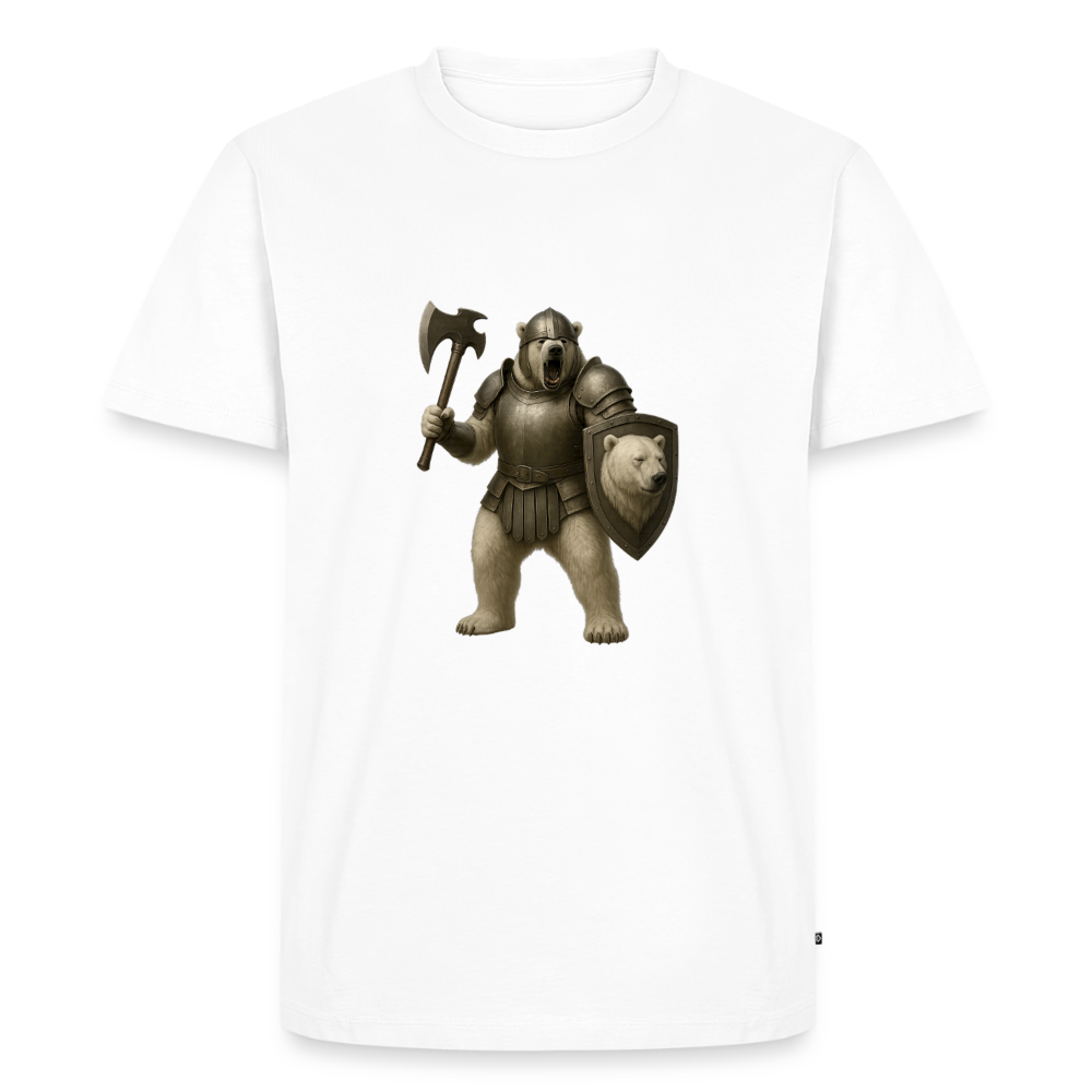 Premium T-Shirt "Warrior Eisbär" - Weiß