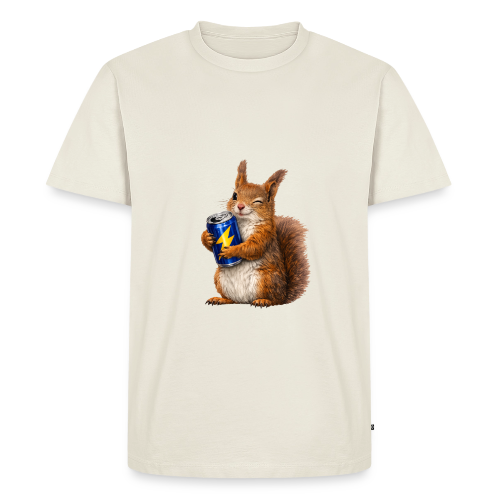 Premium T-Shirt "Energy Hörnchen" - Naturweiß