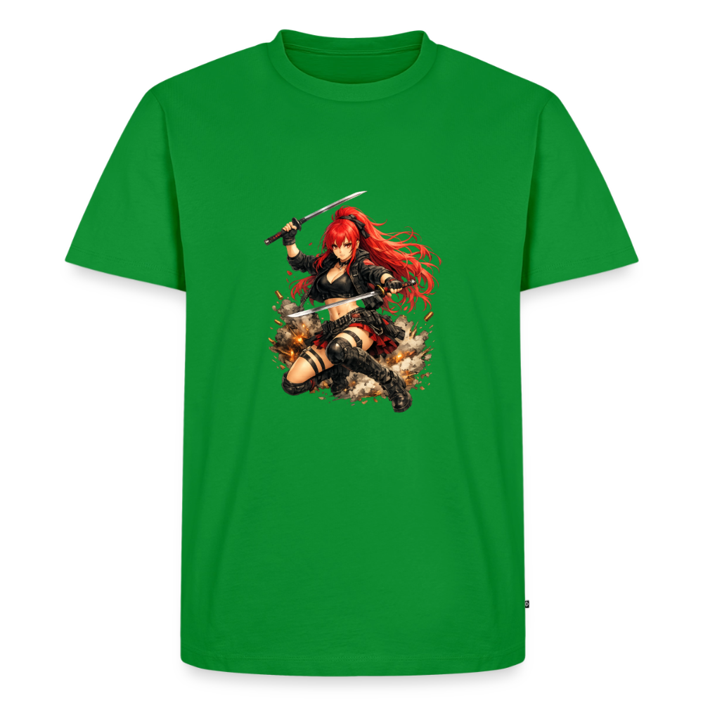 Premium T-Shirt "Anime Woman" - Grün