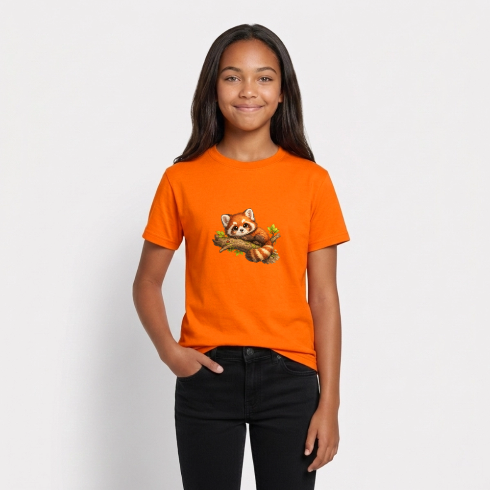 Teenager T-Shirt "Kleiner Panda" - Orange