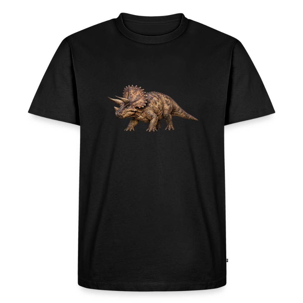 Premium T-Shirt "Triceratops" - Schwarz