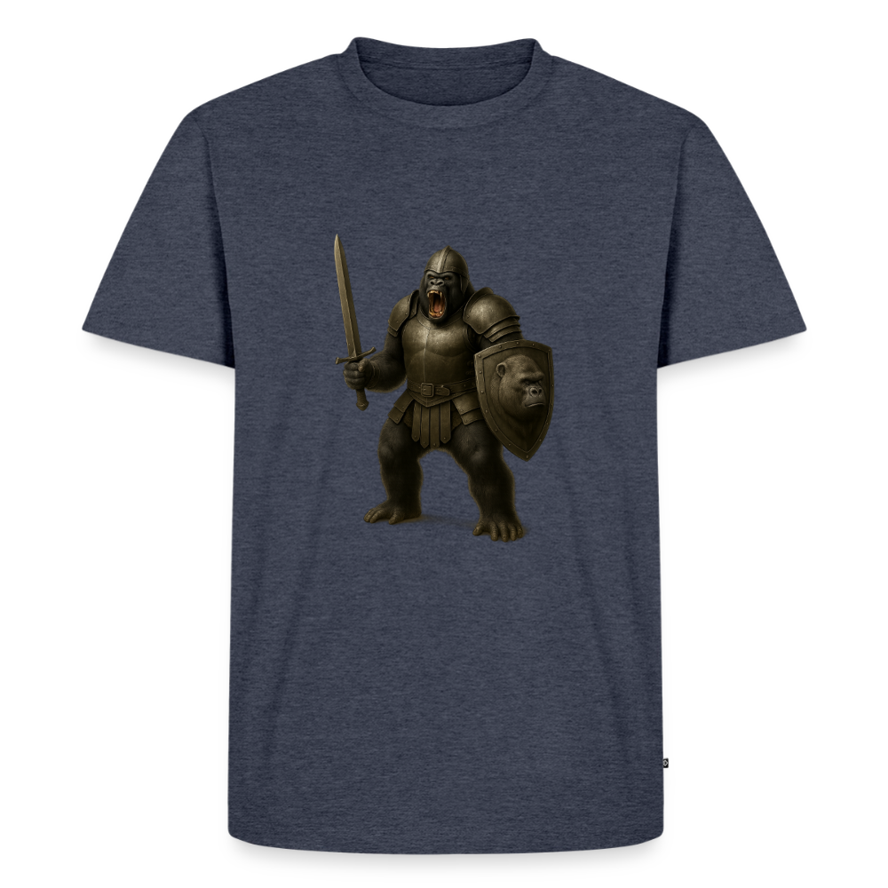 Premium T-Shirt "Gorilla Warrior" - Jeansblau 