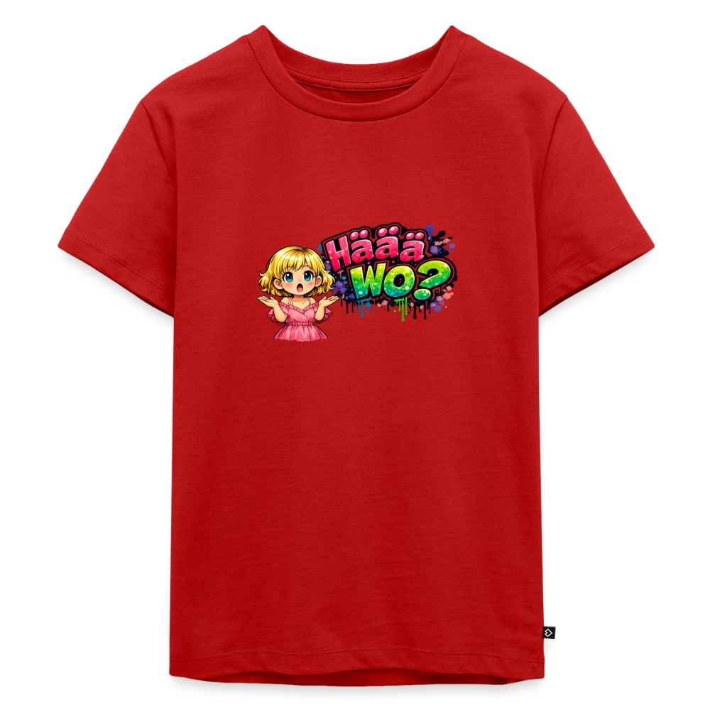 Kinder Premium T-Shirt "Häää Wo" - Rot