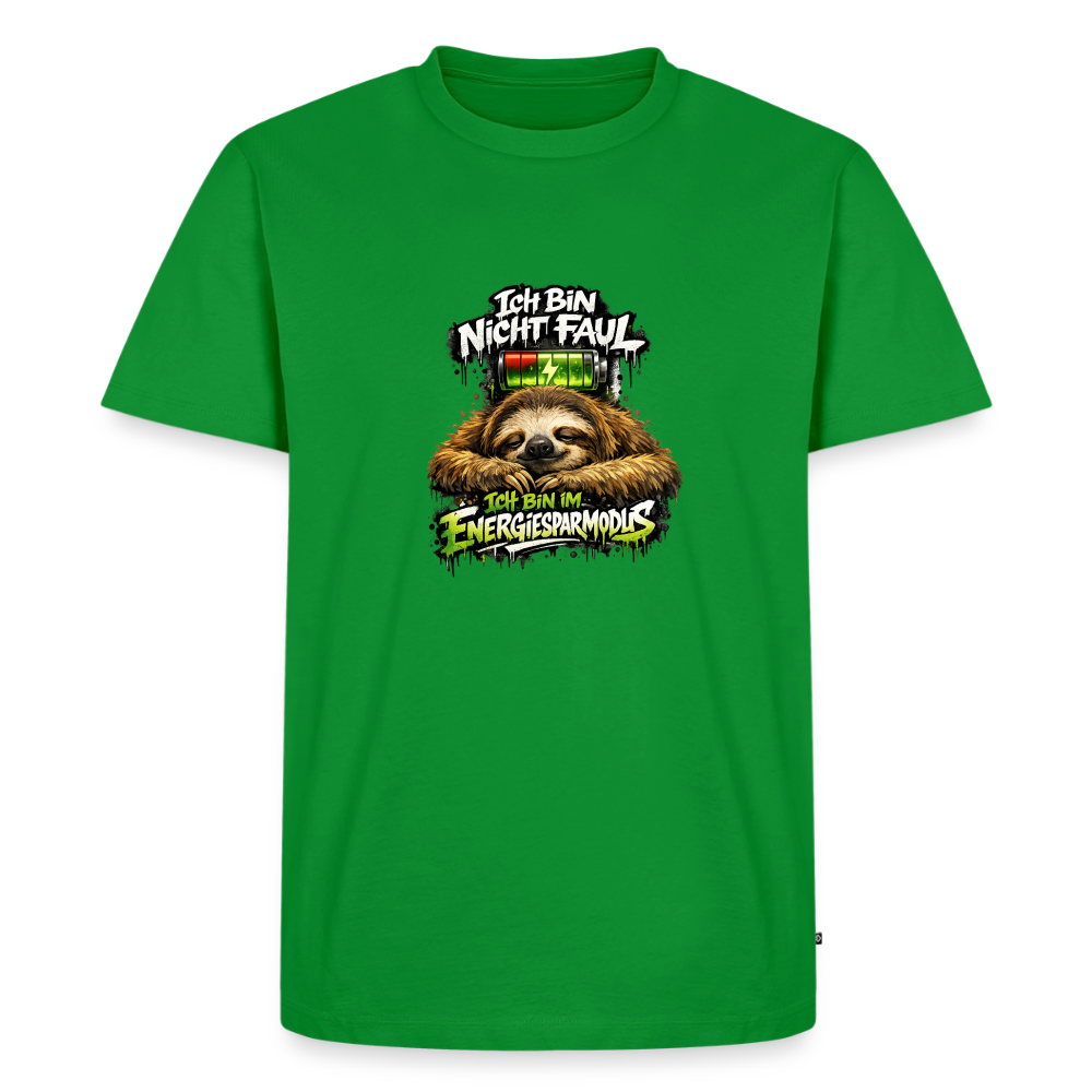 Premium T-Shirt "Ich bin nicht Faul" - Grün
