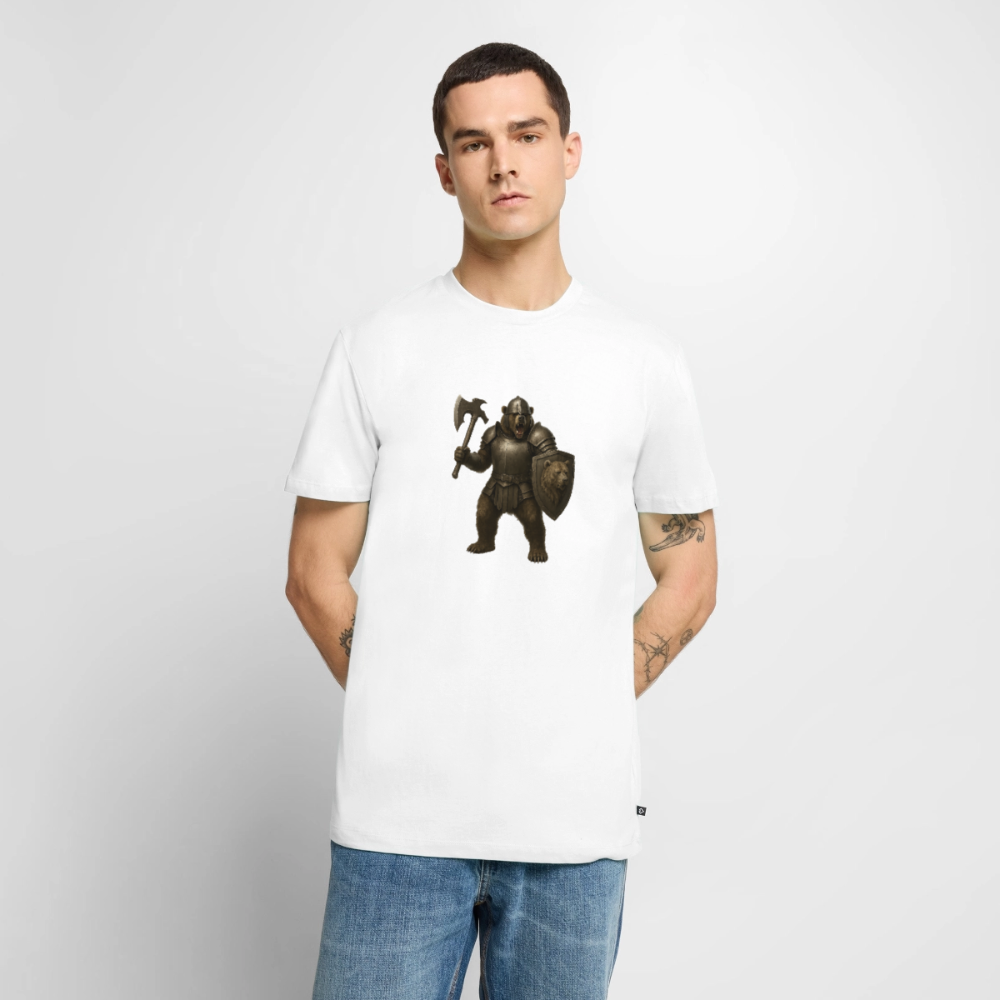Premium T-Shirt "Grizzly Warrior" - Weiß