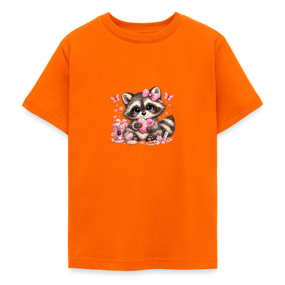 Teenager T-Shirt "Waschbär" - Orange