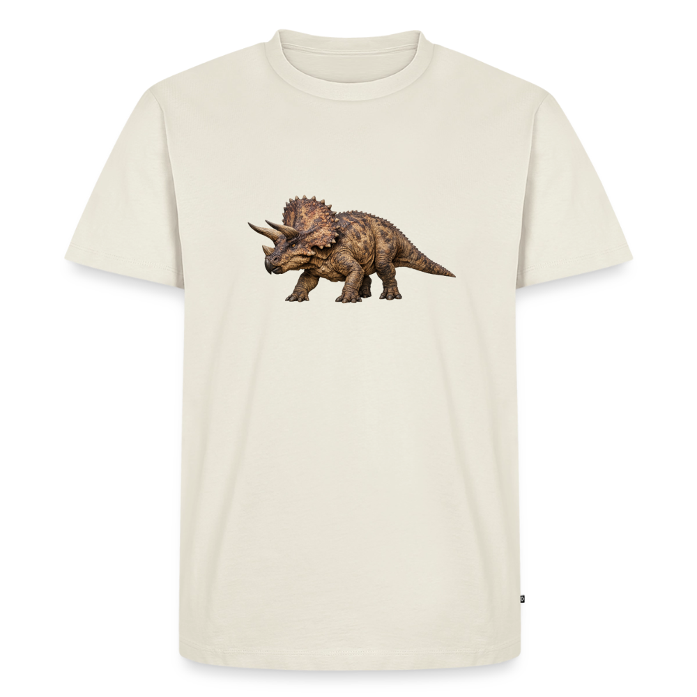 Premium T-Shirt "Triceratops" - Naturweiß