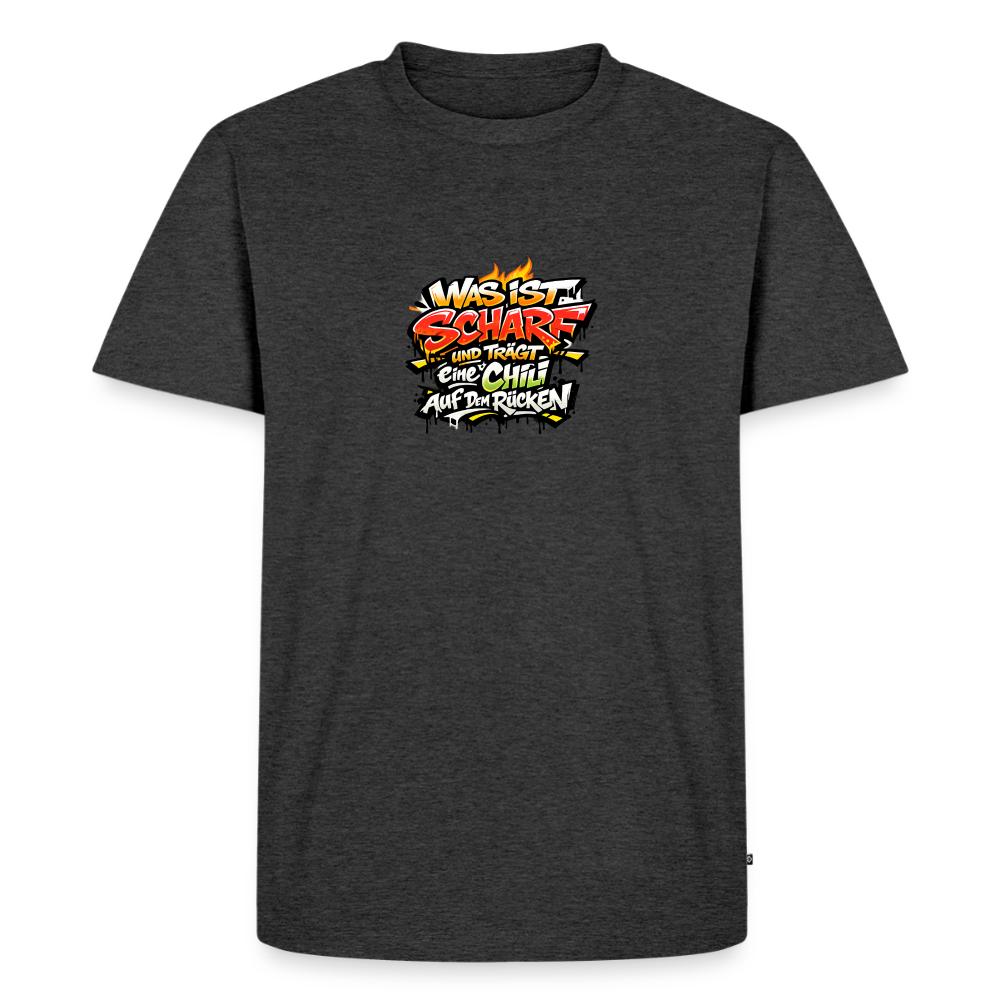 Premium T-Shirt "Chili" - Anthrazit meliert