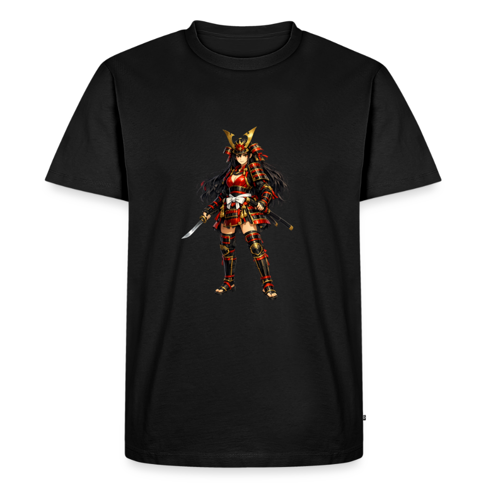 Premium T-Shirt "Samuraj Girl" - Schwarz