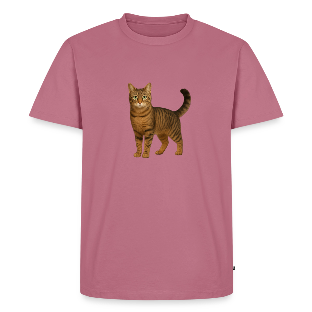 Premium T-Shirt "Katze" - Mauve