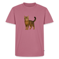 Premium T-Shirt "Katze" - Mauve