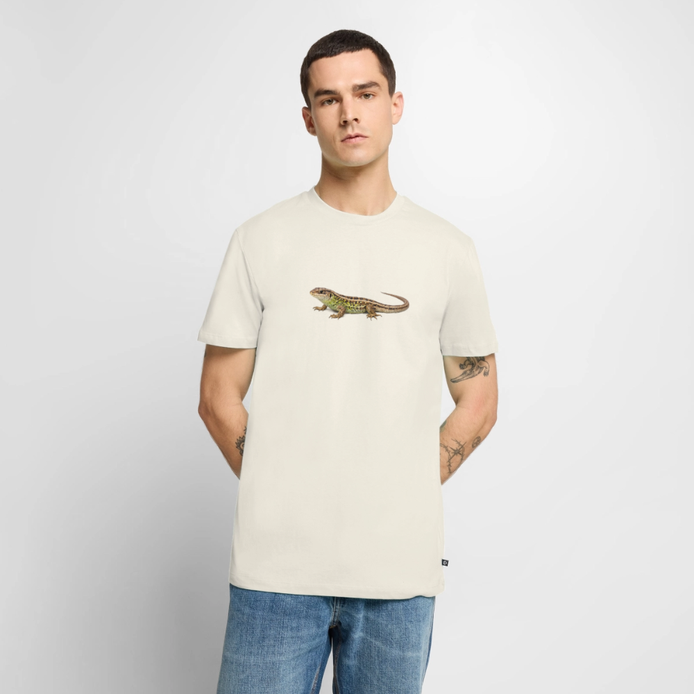 Premium T-Shirt "Eidechse" - Naturweiß