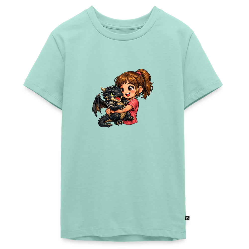 Teenager Premium T-Shirt "Drache" - Mint 