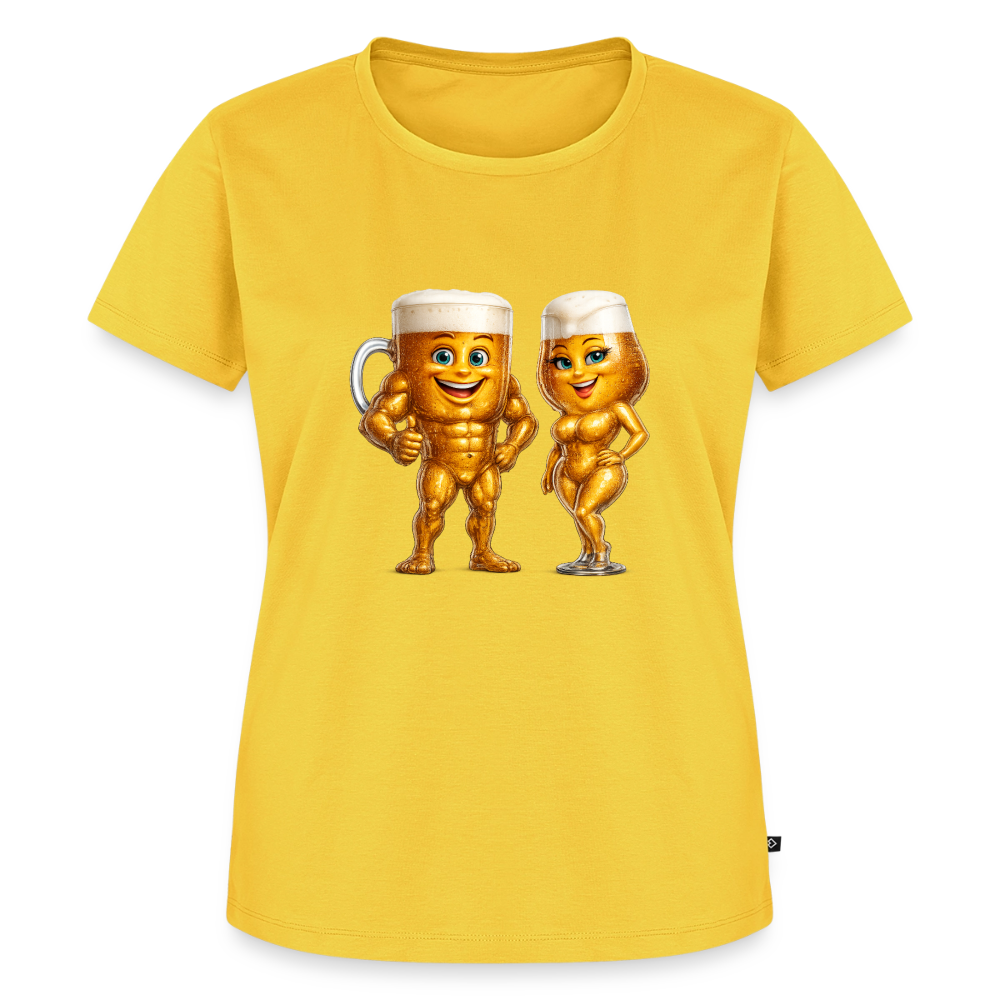 Premium T-Shirt "Bierpärchen" - Sonnengelb