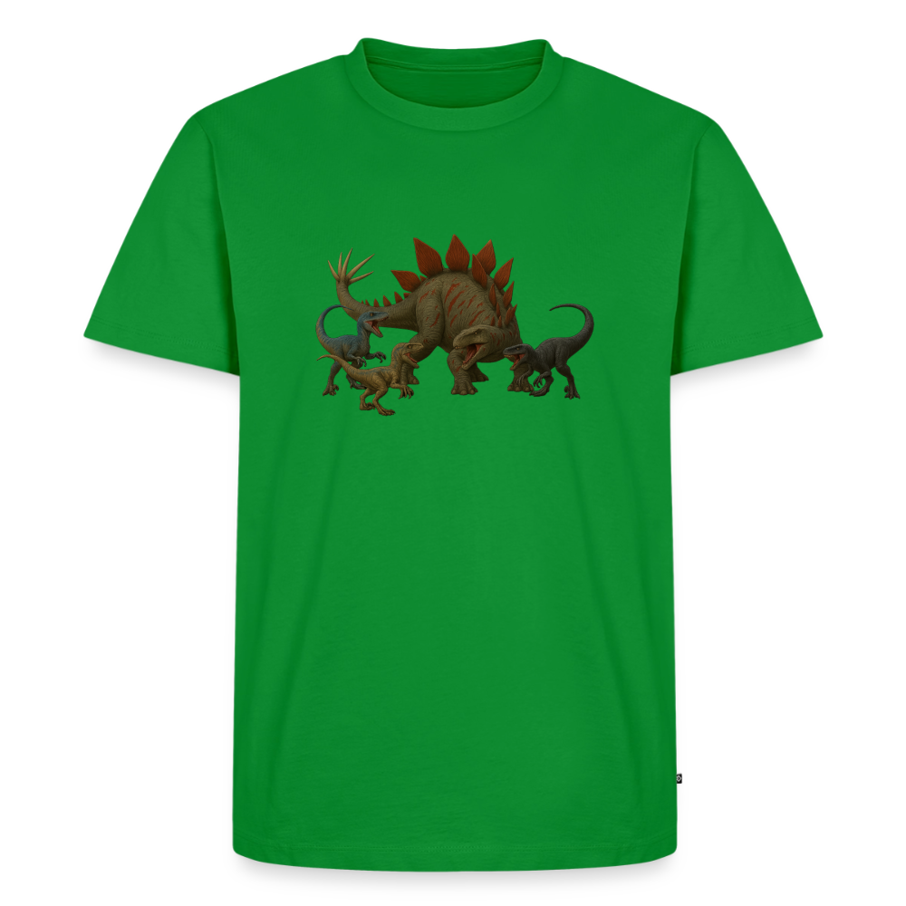 Premium T-Shirt "Stego vs Raptoren" - Grün