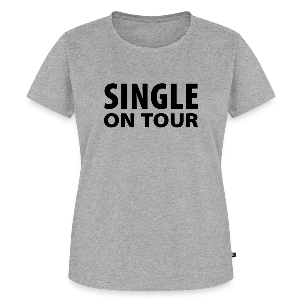 Premium T-Shirt "Single on Tour" - Grau meliert