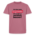 Premium T-Shirt "Klugscheißer" - Mauve