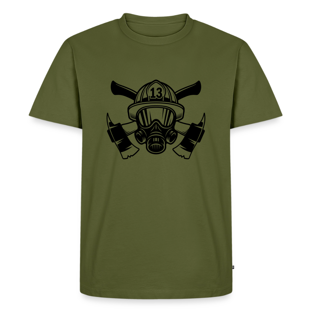 Premium T-Shirt "Feuerwehr" - Khaki