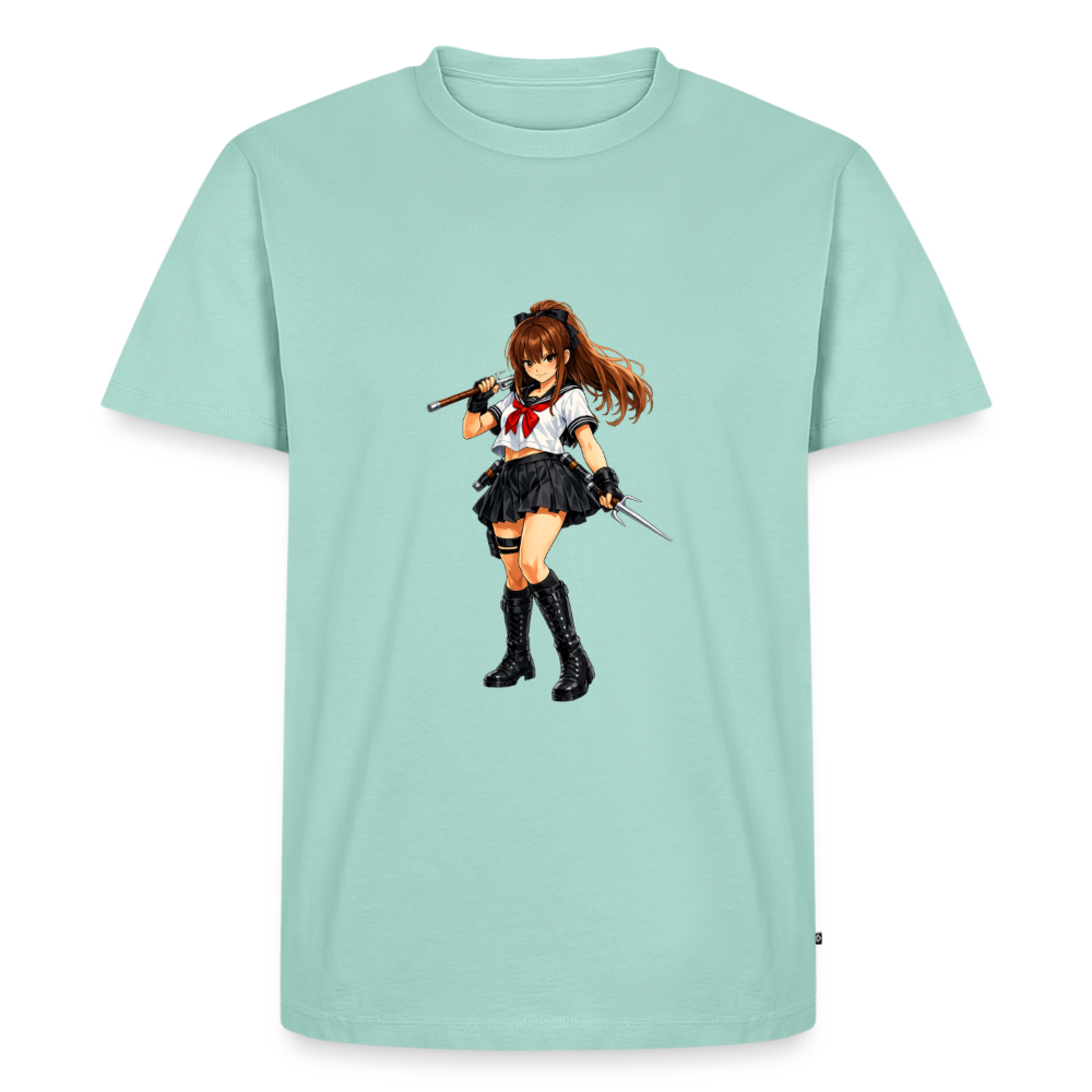 Premium T-Shirt "Anime Woman" - Mint 