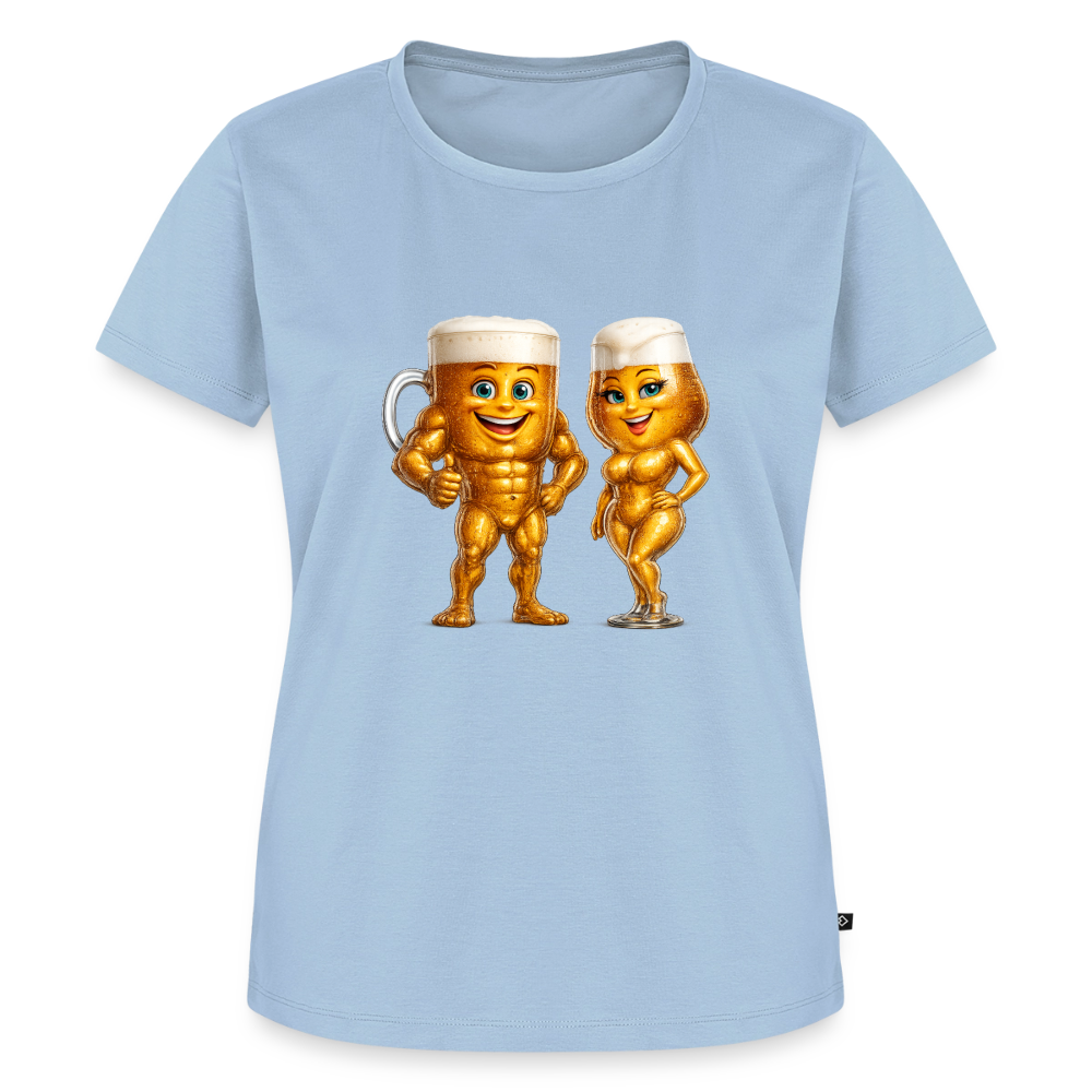 Premium T-Shirt "Bierpärchen" - Hellblau