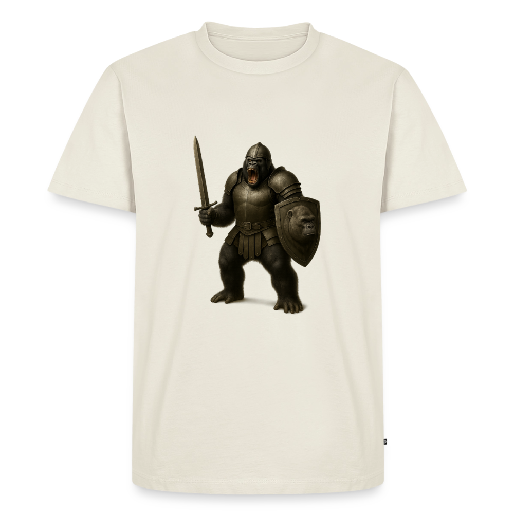 Premium T-Shirt "Gorilla Warrior" - Naturweiß