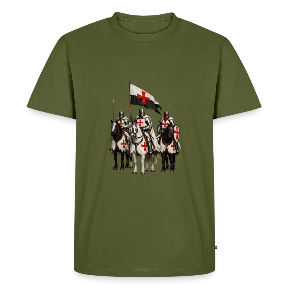 Premium T-Shirt "Ritter zu Pferd II" - Khaki