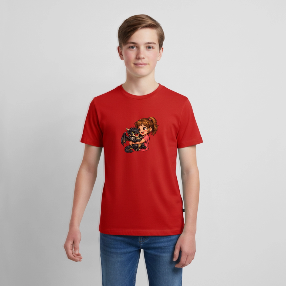 Teenager Premium T-Shirt "Drache" - Rot