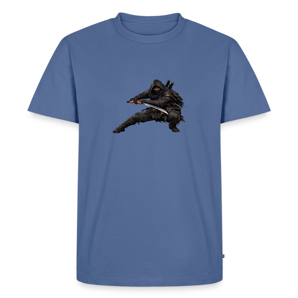 Premium T-Shirt "Ninja II" - Taubenblau