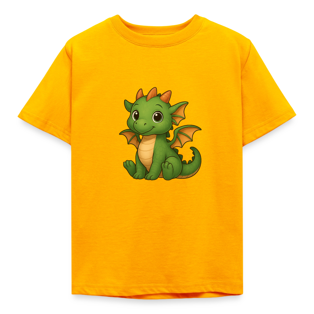 Kinder T-Shirt "Kleiner Drache" - Gold
