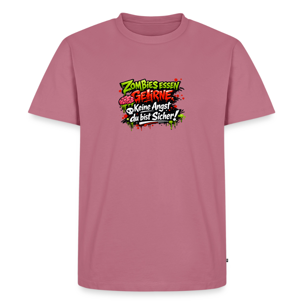 Premium T-Shirt "Zombies essen..." - Mauve