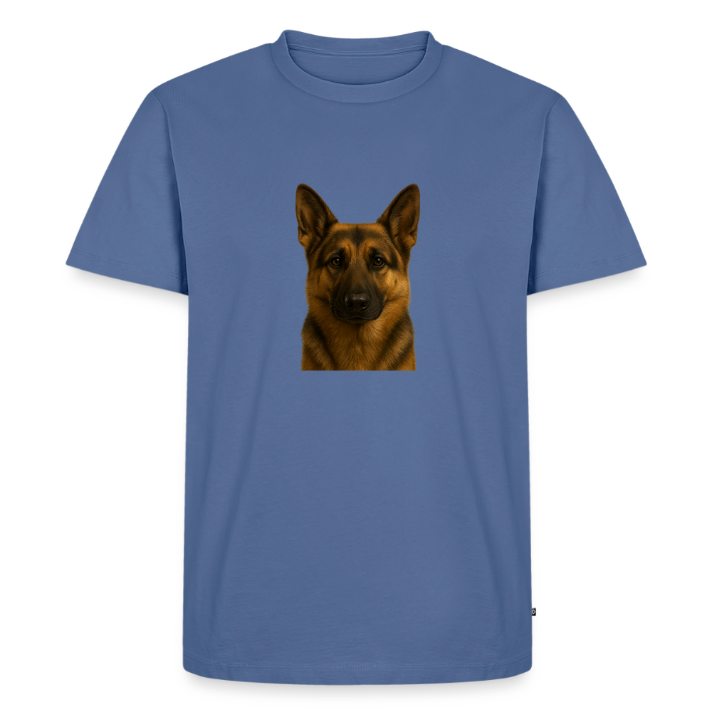 Premium T-Shirt "Schäferhund" - Taubenblau