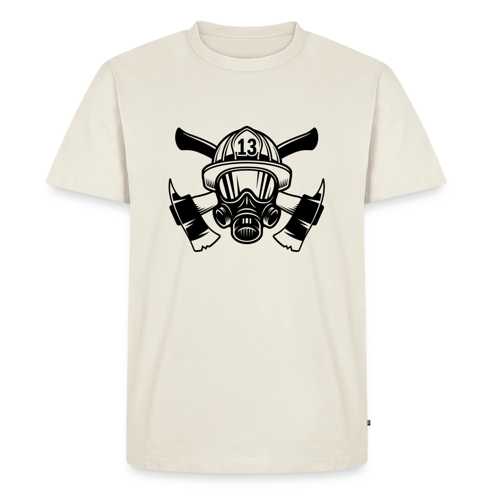 Premium T-Shirt "Feuerwehr" - Naturweiß